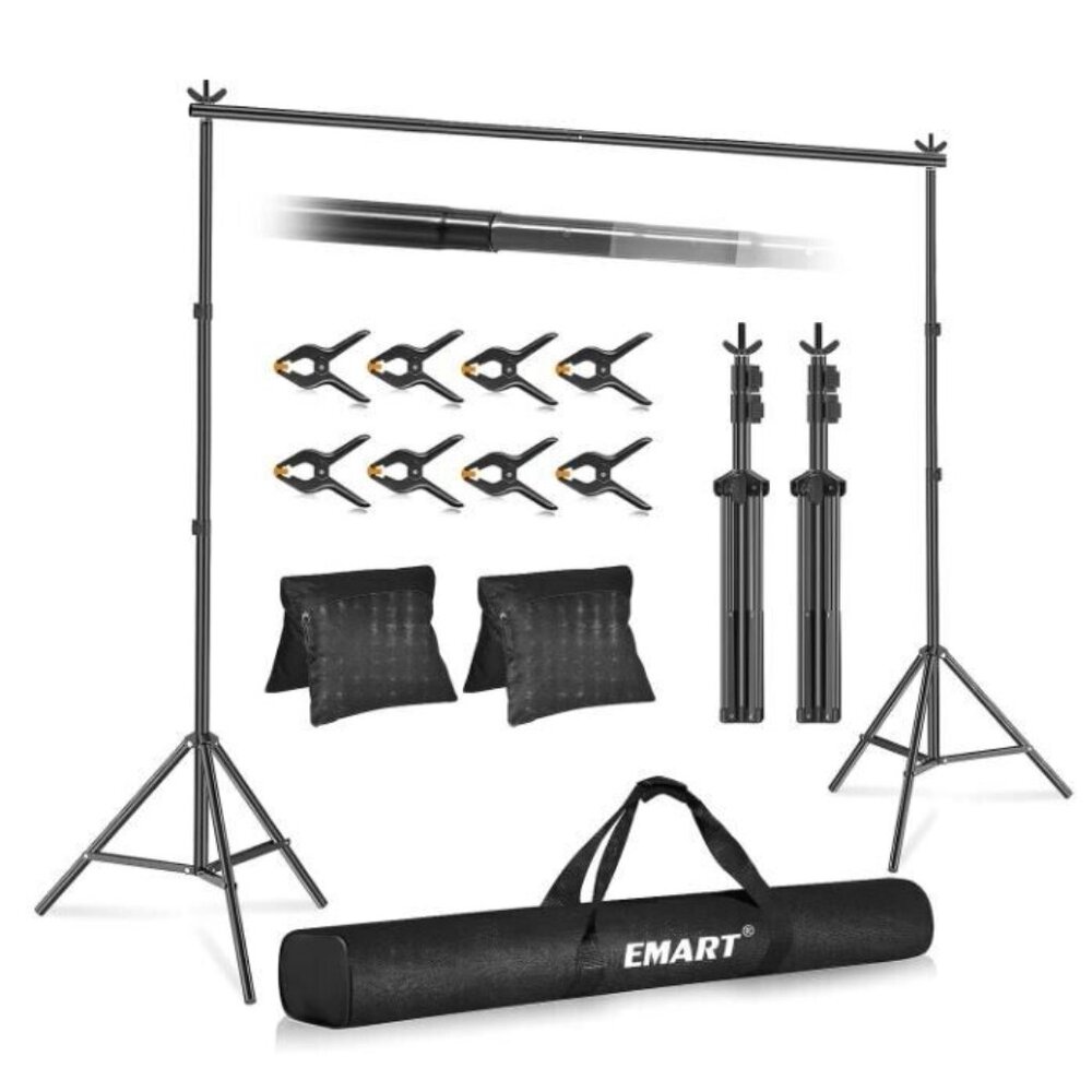 EMART Backdrop Stand 10' x 7', Photo-Photograph Studio- Adjustable (Brand New!)